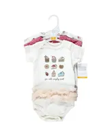 Hudson Baby Baby Girls Cotton Bodysuits, Sweet Bakery, 3-Pack