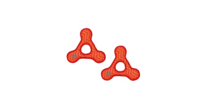 DuraForce Triangle Ring ZigZag Red-Red, 2-Pack Dog Toys