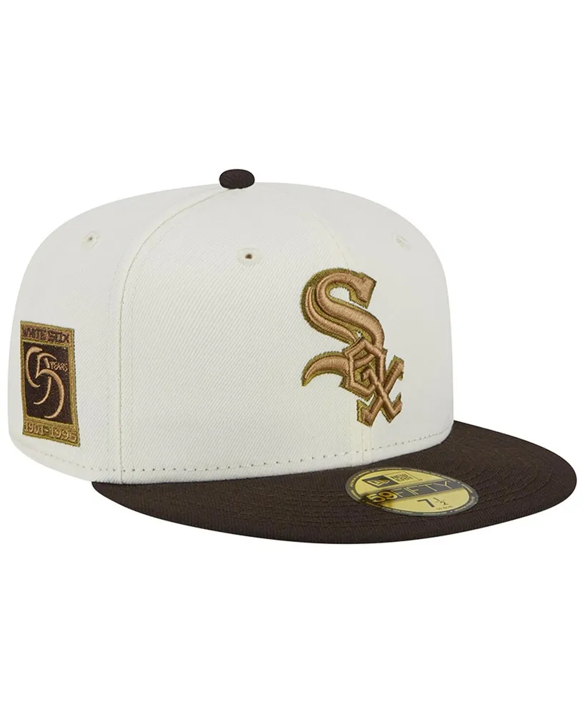 Men's New Era White, Brown Chicago White Sox 95th Team Anniversary 59FIFTY Fitted Hat