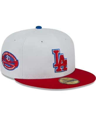 Men's New Era White, Red Los Angeles Dodgers Undervisor 59FIFTY Fitted Hat