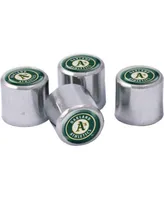 Wincraft Oakland Athletics 4-Pack Valve Stem Covers - Silver
