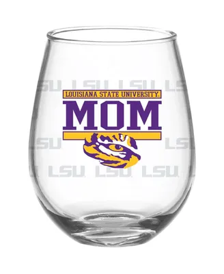 Lsu Tigers 15 Oz Mom Stemless Wine Glass