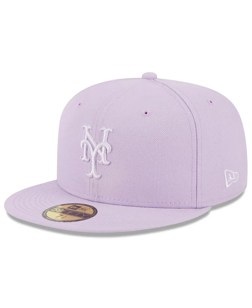 Men's New Era Lavender York Mets 2023 Spring Color Basic 59FIFTY Fitted Hat