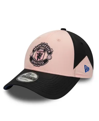 Men's New Era Pink, Black Manchester United 9FORTY Adjustable Hat