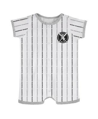 Infant Boys and Girls White Chicago Sox Ball Hitter Coverall