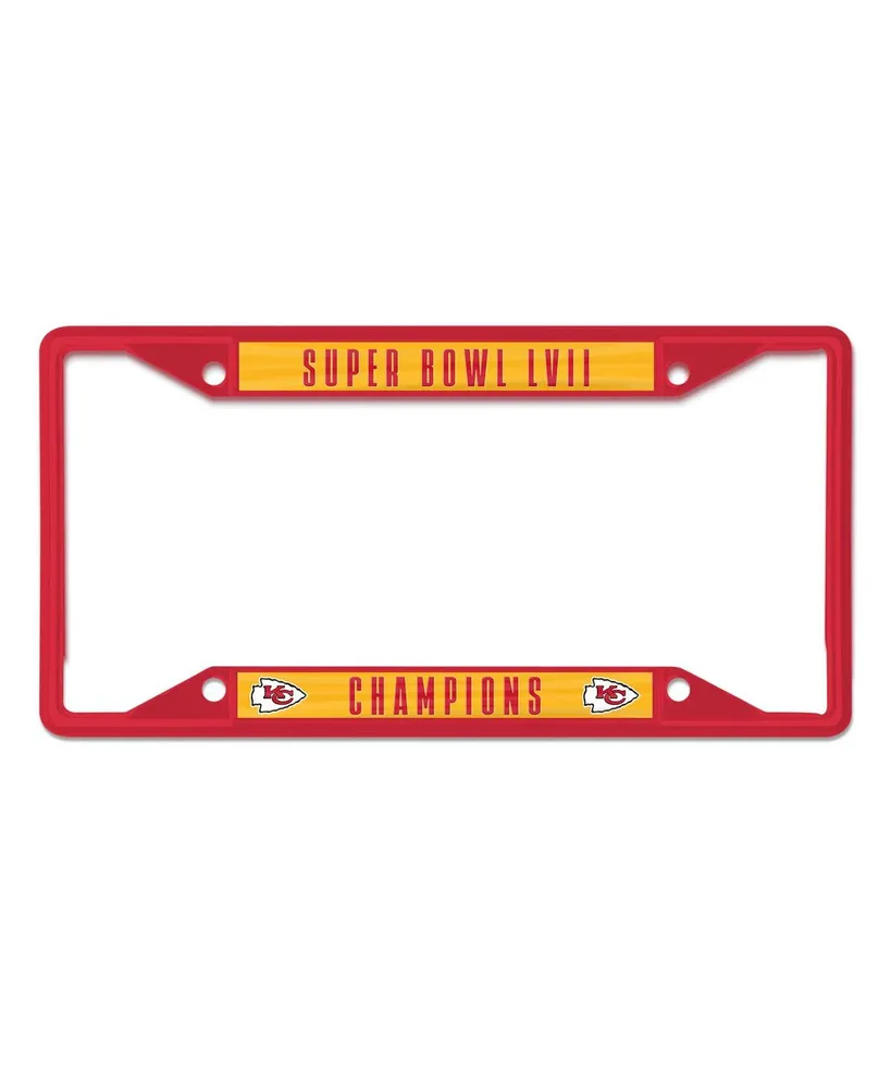 Wincraft Kansas City Chiefs Super Bowl Lvii Champions Metal Laser Cut Color License Plate Frame