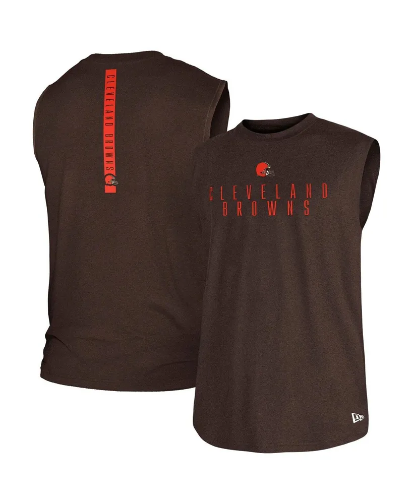 Men's New Era Brown Cleveland Browns Team Muscle Tank Top