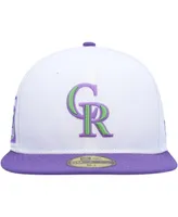 Men's New Era White Colorado Rockies 25th Anniversary Side Patch 59FIFTY Fitted Hat