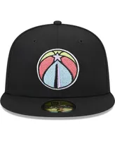 Men's New Era Black Washington Wizards Color Pack 59FIFTY Fitted Hat