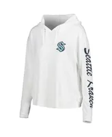 Women's Concepts Sport Cream Seattle Kraken Accord Hacci Long Sleeve Hoodie T-shirt