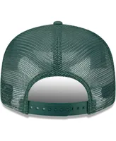 Men's New Era Hunter Green Milwaukee Bucks Bold Laurels 9FIFTY Snapback Hat