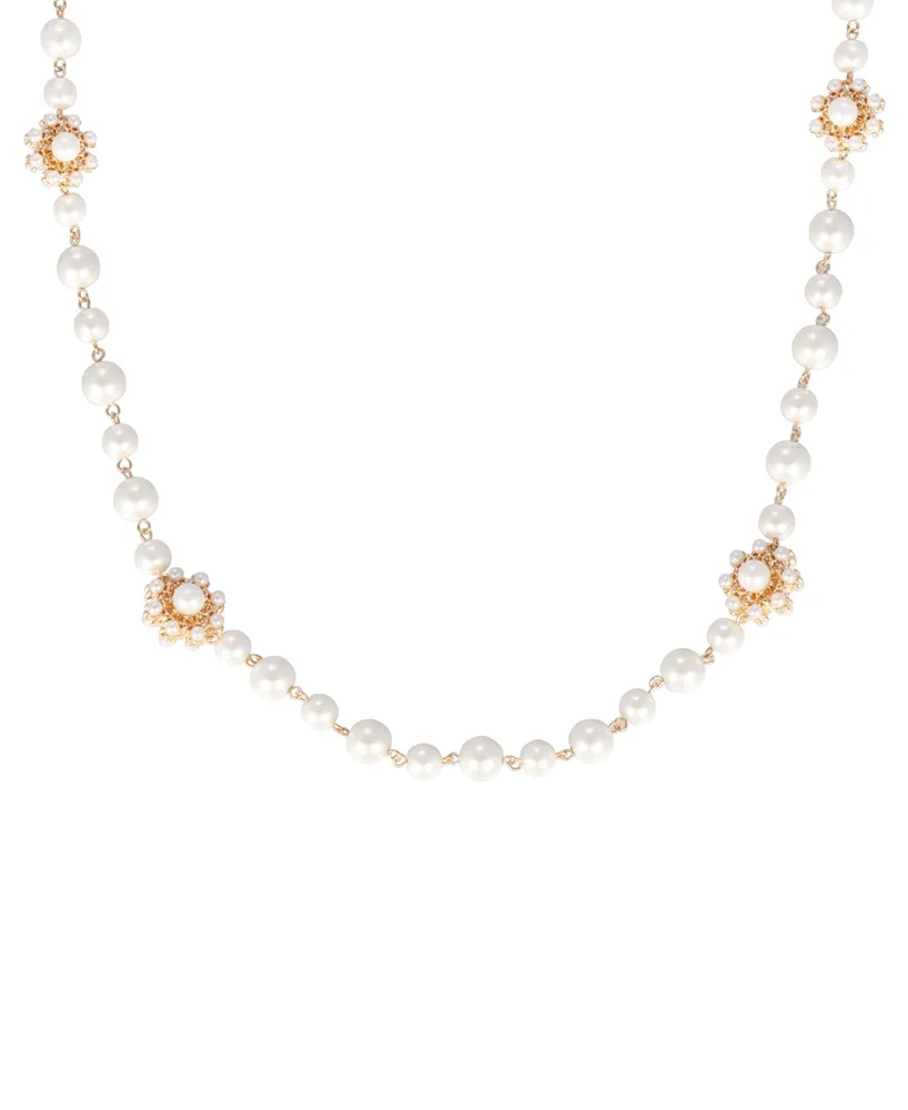 Macy's Pearl Necklace, 18 14k White Gold White Cultured South Sea  Graduated Pearl Strand (10-13mm) - Macy's