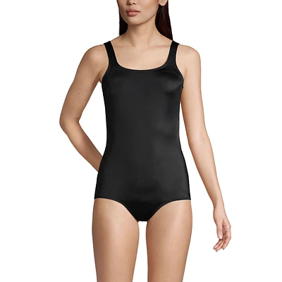 Lands' End Women's Ddd-Cup Tummy Control Chlorine Resistant Soft Cup Tugless One Piece Swimsuit