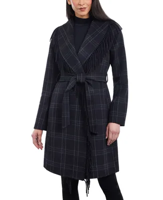Michael Michael Kors Women's Doubled-Faced Wool Blend Wrap Coat