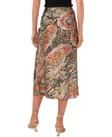 1.state Women's Printed A-Line Midi Skirt