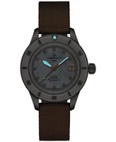 Certina Women's Swiss Automatic Ds PH200M Diamond (1/20 ct. t.w.) Beige Synthetic Strap Watch 39mm
