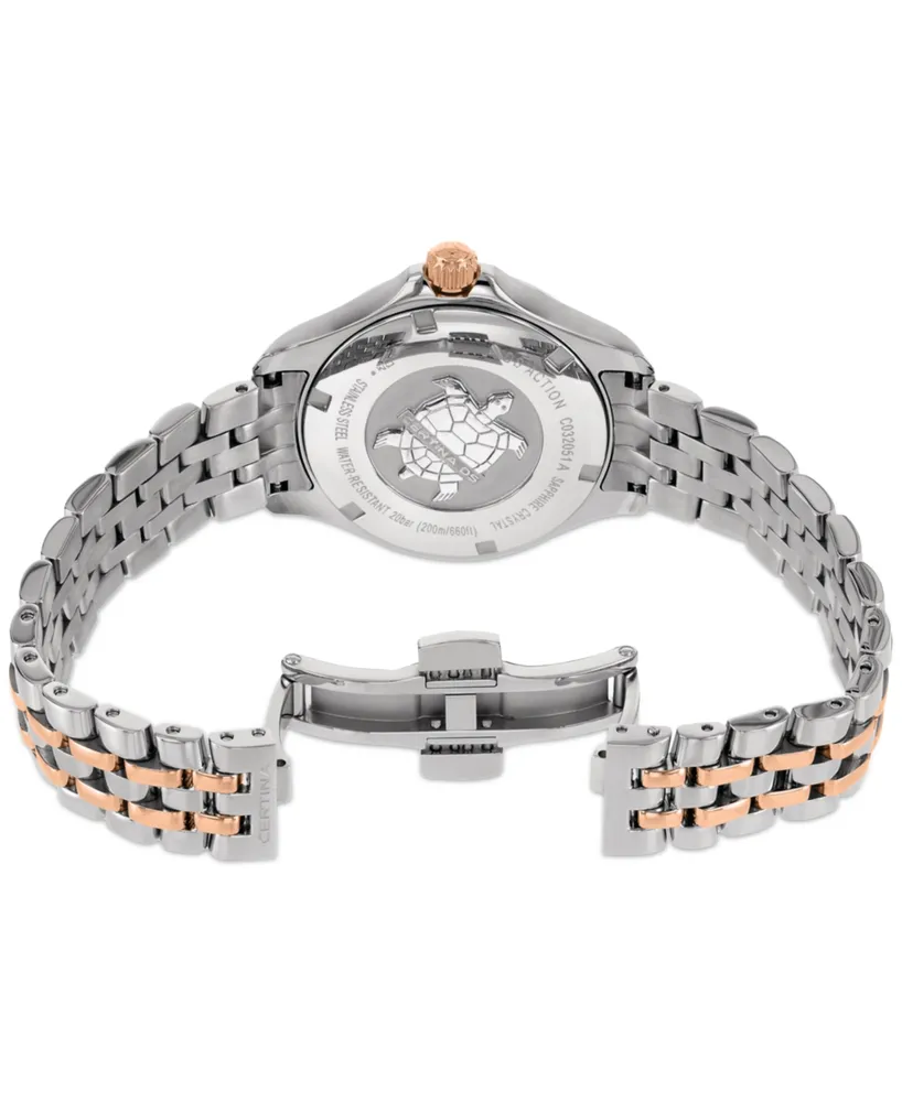 Certina Women's Swiss Ds Action Diamond Accent Two-Tone Stainless Steel Bracelet Watch 34mm