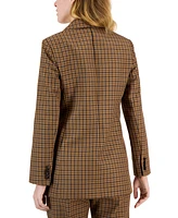 Tahari Asl Women's Houndstooth Boyfriend Blazer