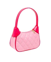 Tiny Treats Girls Quilted Leather Zip Top Handbag