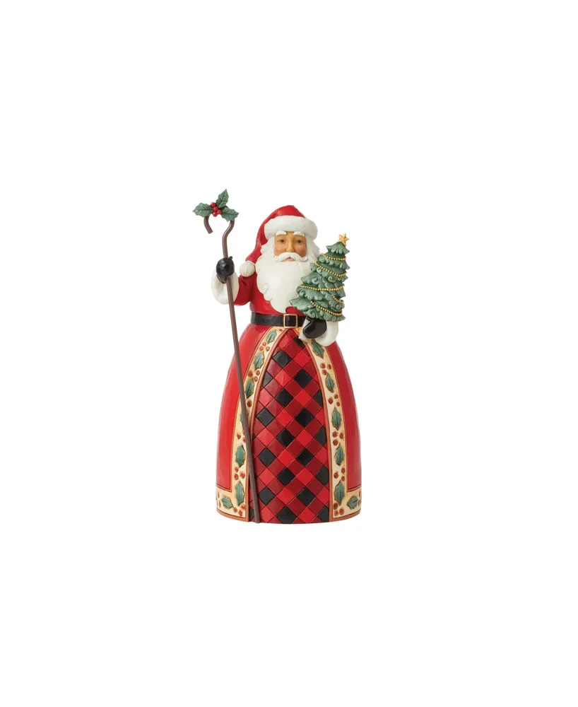 Jim Shore Highland Glen Santa Tree Cane Figurine