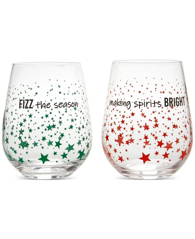 The cellar Southwest Acrylic Cactus Margarita Glasses, Set of 2, Created for Macy's - Blue