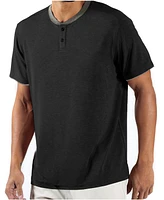 Mio Marino Men's Short Sleeve Henley T-Shirt