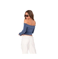 Women's Off Shoulder Long Sleeves Top