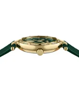 Versus by Versace Women's Sertie Green Leather Strap Watch 36mm