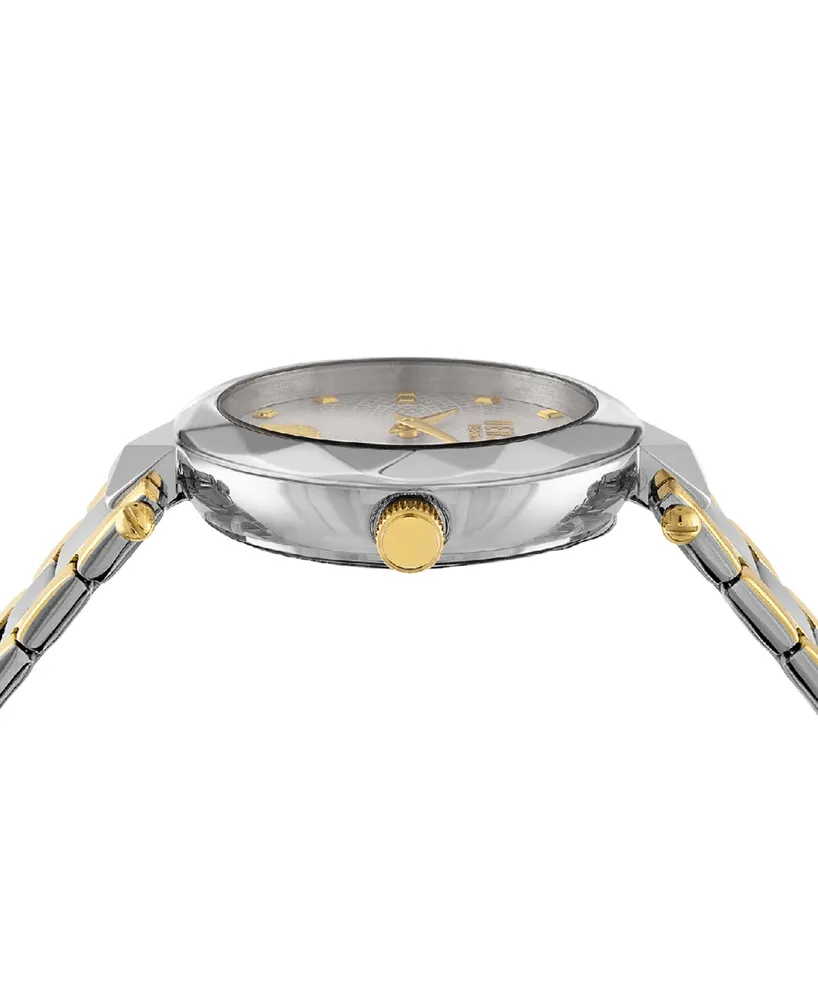 Versus Versace Women's Two-Hand Quartz Covent Garden Gold-Tone, Silver-Tone Stainless Steel Bracelet 36mm
