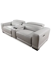 Closeout! Krofton 3-Pc. Beyond Leather Fabric Sofa with 2 Power Motion Recliners and 1 Console, Created for Macy's