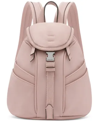 Calvin Klein Shay Nylon Front Buckle Zip Around Mini Backpack