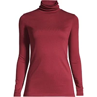 Lands' End Plus Supima Cotton Fitted Long Sleeve Turtleneck