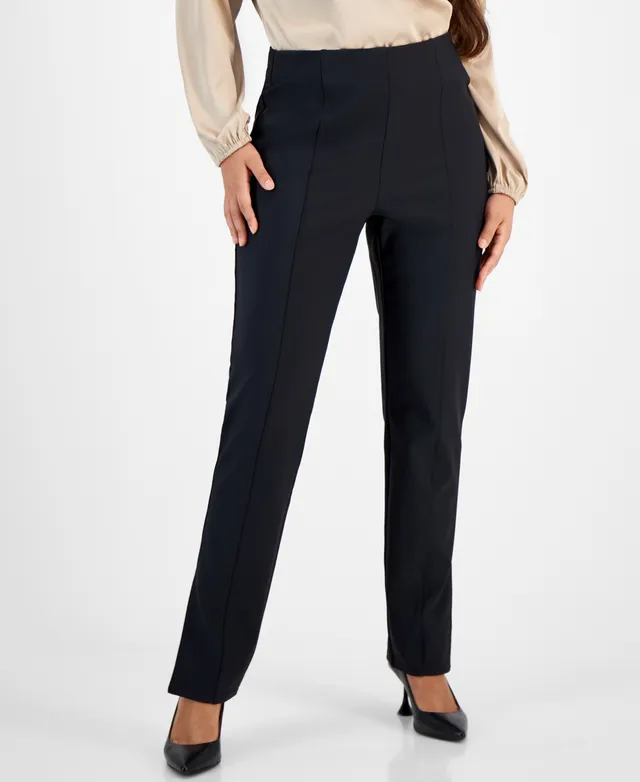 I.N.C. International Concepts Plus Size High Rise Pull-On Slit Ankle Ponte  Pants, Created for Macy's - Macy's