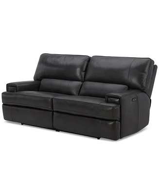 Closeout! Binardo 86" 2 Pc Zero Gravity Leather Sectional with Power Recliners, Created for Macy's