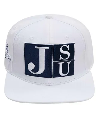Men's Pro Standard White Jackson State Tigers Evergreen Wool Snapback Hat