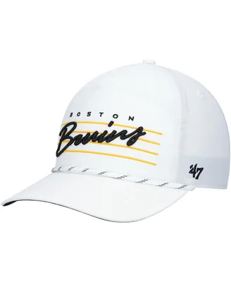 Men's '47 Brand White Boston Bruins Downburst Hitch Snapback Hat