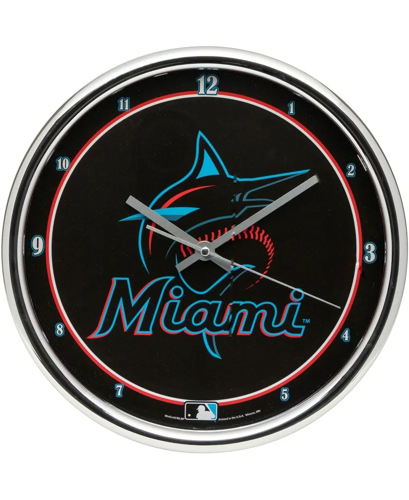 Wincraft Miami Marlins Chrome Wall Clock