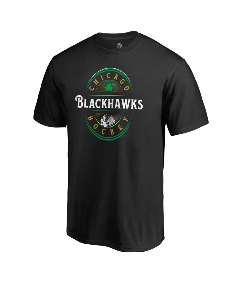 Men's Fanatics Black Chicago Blackhawks St. Patrick's Day Forever Lucky T-shirt