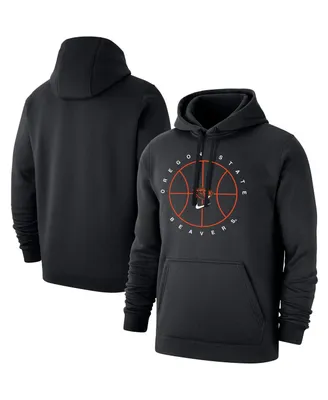 Men's Nike Black Oregon State Beavers Basketball Icon Club Fleece Pullover Hoodie