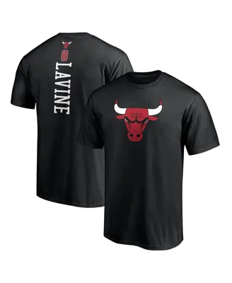 Men's Fanatics Zach LaVine Black Chicago Bulls Playmaker Name and Number T-shirt