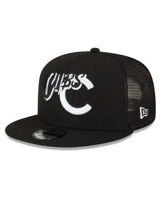 Men's New Era Black Chicago Cubs Street Trucker 9FIFTY Snapback Hat