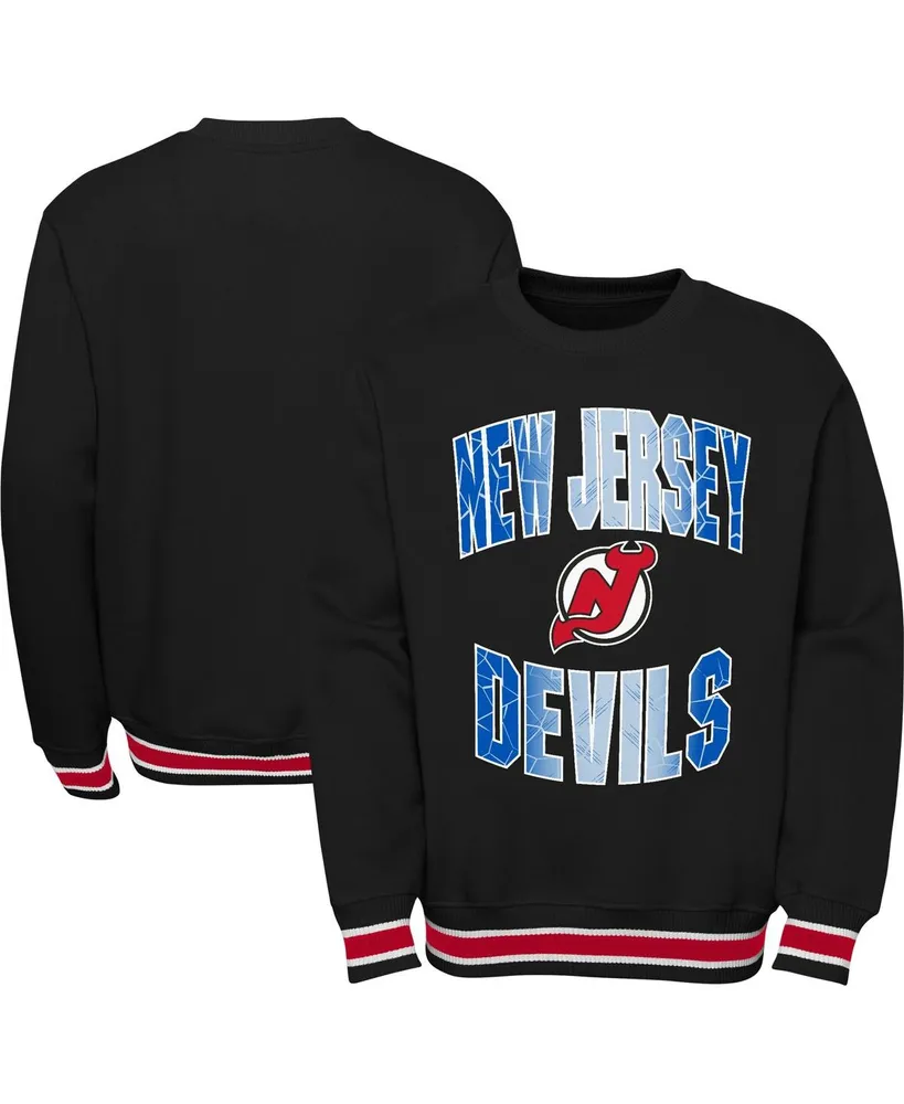 Big Boys and Girls Black New Jersey Devils Classic Blueliner Pullover Sweatshirt