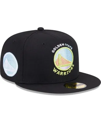 Men's New Era Black Golden State Warriors Color Pack 59FIFTY Fitted Hat