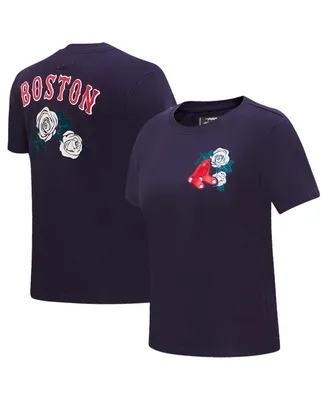 Women's Pro Standard Navy Boston Red Sox Roses T-shirt