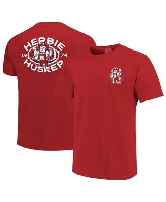 Men's Scarlet Nebraska Huskers Herbie Football Mascot T-shirt