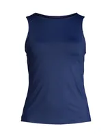 Lands' End Plus Size Ddd-Cup High Neck Upf 50 Modest Tankini Swimsuit Top