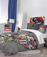 Disney Marvel Comics 80th Anniversary Full/Queen Comforter Sham Set, 3 Pieces