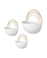 Danya B Crescent 3-Piece Metal Wall Planter Set