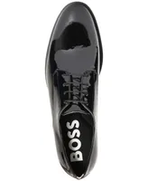 Boss Hugo Men's Patent Leather Colby Printed Derby Dress Shoe