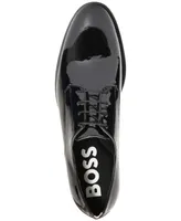 Boss by Hugo Men's Patent Leather Colby Printed Derby Dress Shoe